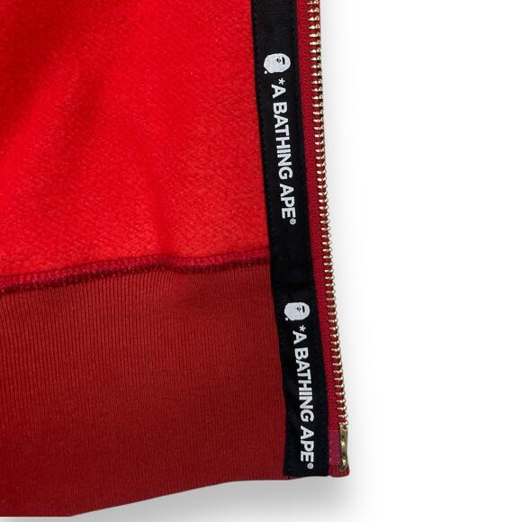 BAPE Color Camo Double Shark Full Zip Red Size S - Picture 10 of 12